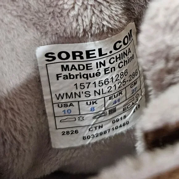 Sorel Winter Weather Duck Rain Outdoor Fancy Lace II Boots womens size 10 - Picture 9 of 9